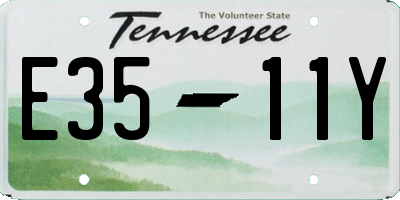 TN license plate E3511Y