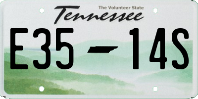 TN license plate E3514S