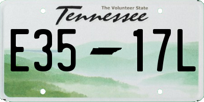 TN license plate E3517L