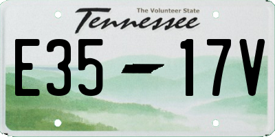 TN license plate E3517V