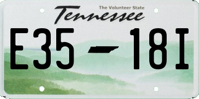 TN license plate E3518I