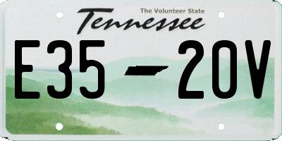 TN license plate E3520V