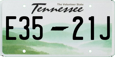 TN license plate E3521J