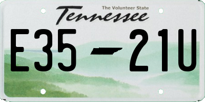 TN license plate E3521U