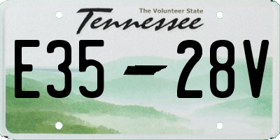 TN license plate E3528V