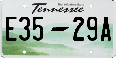 TN license plate E3529A