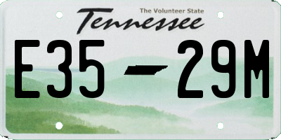 TN license plate E3529M