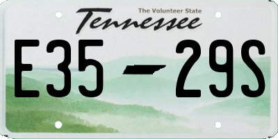 TN license plate E3529S