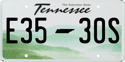 TN license plate E3530S