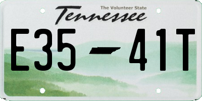 TN license plate E3541T