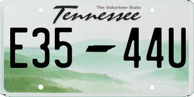 TN license plate E3544U