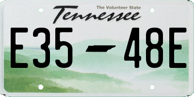 TN license plate E3548E