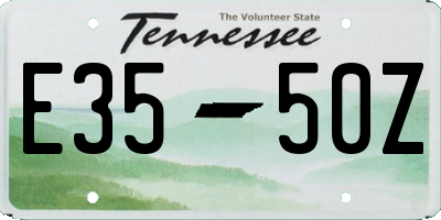 TN license plate E3550Z