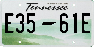 TN license plate E3561E