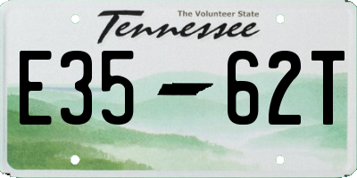 TN license plate E3562T