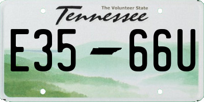 TN license plate E3566U