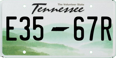 TN license plate E3567R