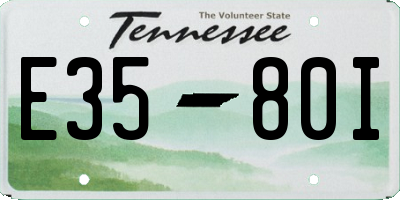 TN license plate E3580I