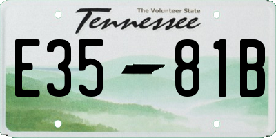 TN license plate E3581B