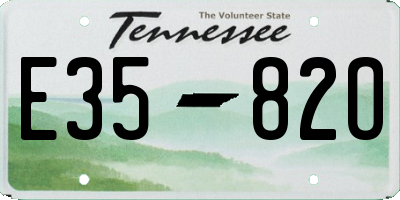 TN license plate E3582O