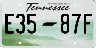 TN license plate E3587F