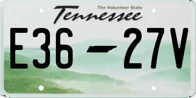 TN license plate E3627V