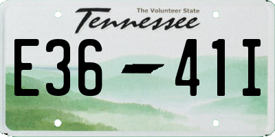 TN license plate E3641I