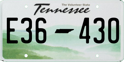 TN license plate E3643O