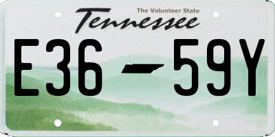 TN license plate E3659Y