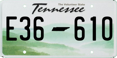 TN license plate E3661O