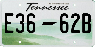 TN license plate E3662B