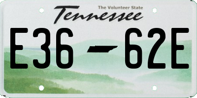 TN license plate E3662E