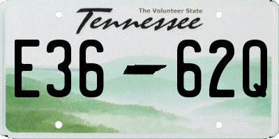 TN license plate E3662Q