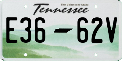 TN license plate E3662V