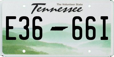 TN license plate E3666I