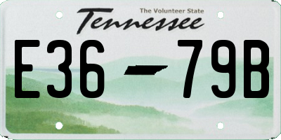 TN license plate E3679B