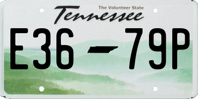 TN license plate E3679P