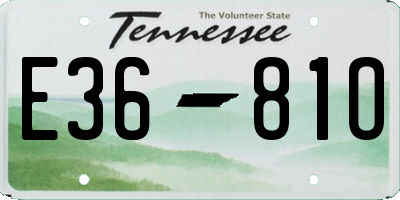 TN license plate E3681O