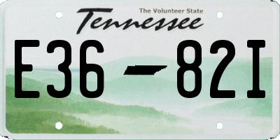 TN license plate E3682I