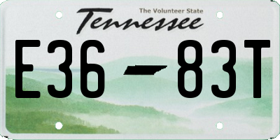 TN license plate E3683T