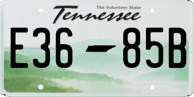 TN license plate E3685B