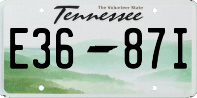 TN license plate E3687I