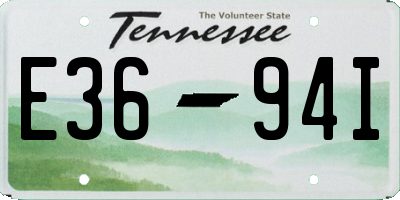 TN license plate E3694I