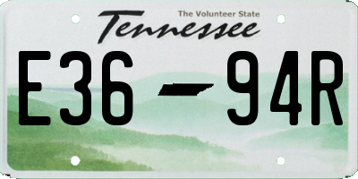 TN license plate E3694R