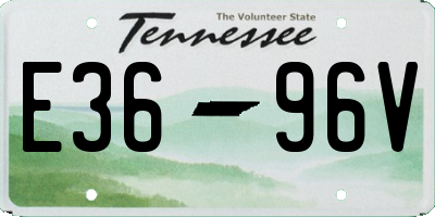 TN license plate E3696V