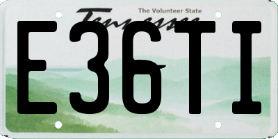 TN license plate E36TI