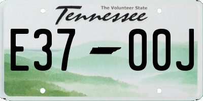 TN license plate E3700J