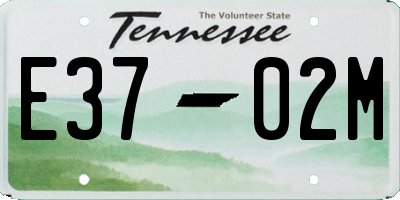 TN license plate E3702M