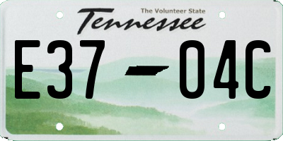 TN license plate E3704C