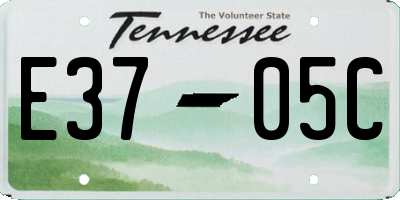 TN license plate E3705C